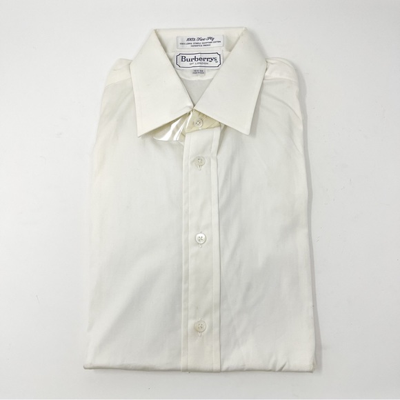 NWT VTG Burberry White Dress Shirt Vintage Men’s 15.5-32 - Picture 1 of 3